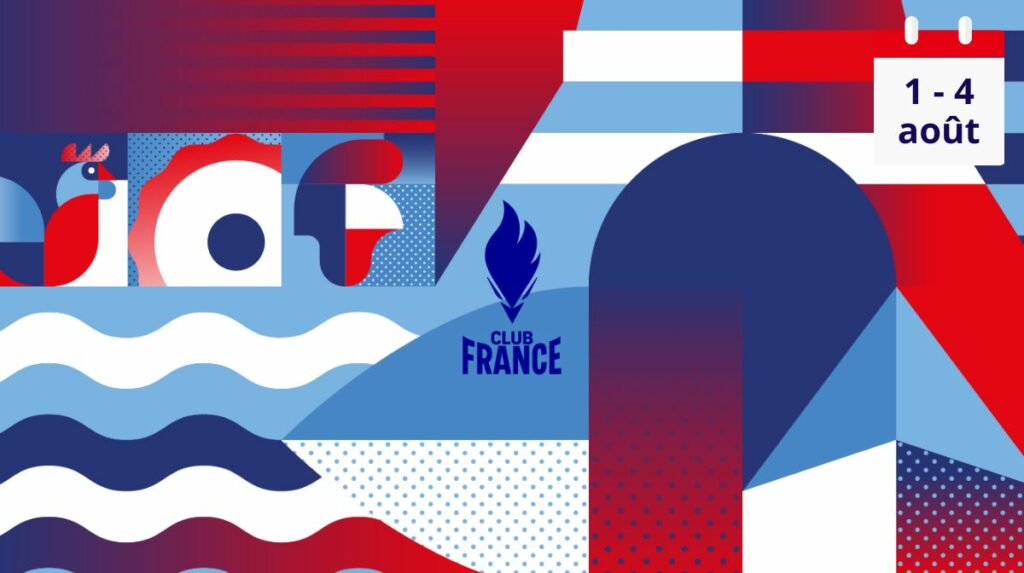 Visuel JO - Club France, du 1 au 4 août 2024